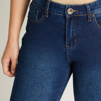 Jeans Recto 1 Boton Azul Curvi