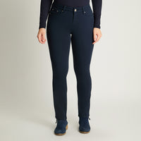 Jeans Recto Color 5 Bolsillos Azul Curvi