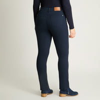 Jeans Recto Color 5 Bolsillos Azul Curvi