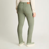 Jeans Recto Color 5 Bolsillos Verde Curvi