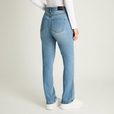 Jeans Recto Básico Celeste Acuarela