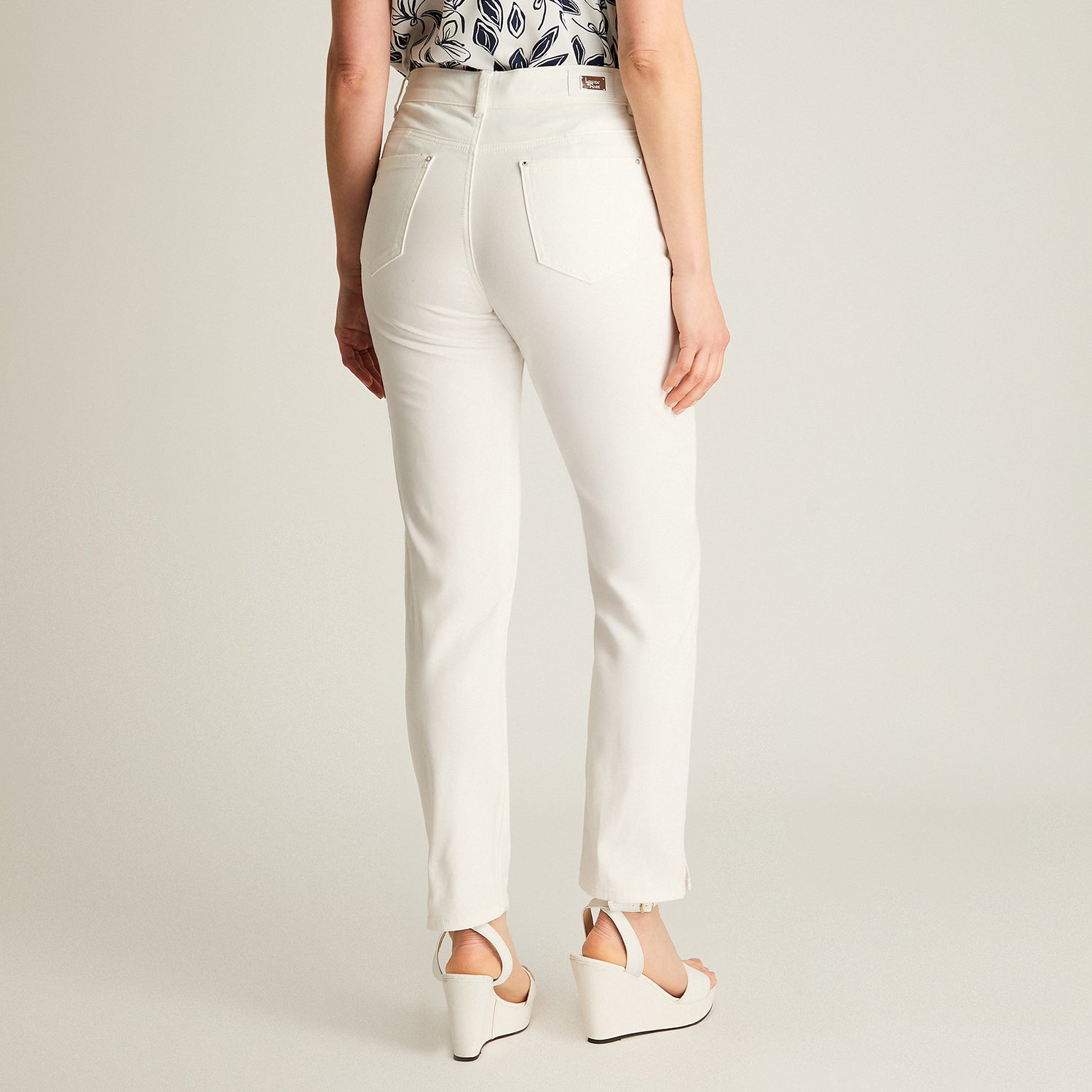 Jeans Crudo Fit Slim Tiro Medio