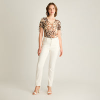 Jeans Crudo Corte Slim con Toque Stretch