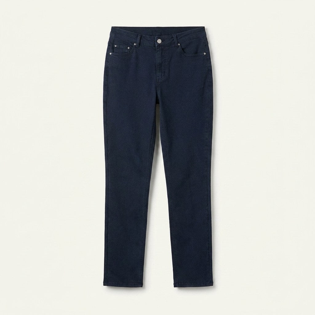 Jeans Azul Recto 5 Bolsillos en plano