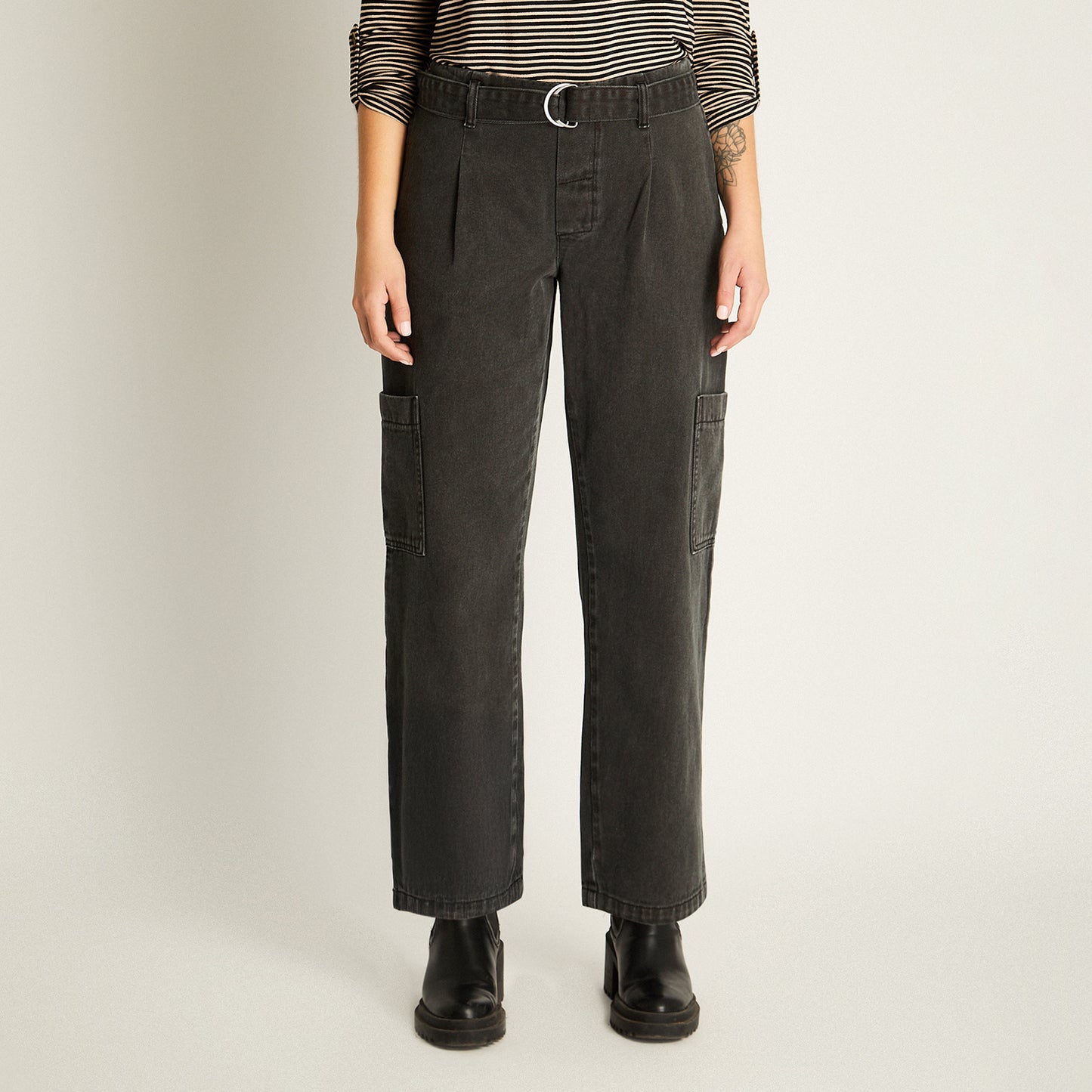 Jeans Cargo Gris Oscuro