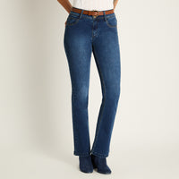 Jeans Flare Azul con Cinturón