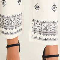 Jeans Blanco Recto No Elasticado Calce Normal