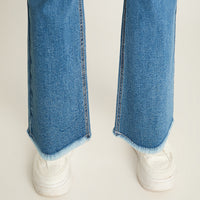 Jeans Azul Recto Elasticidad Media Calce Ajustado