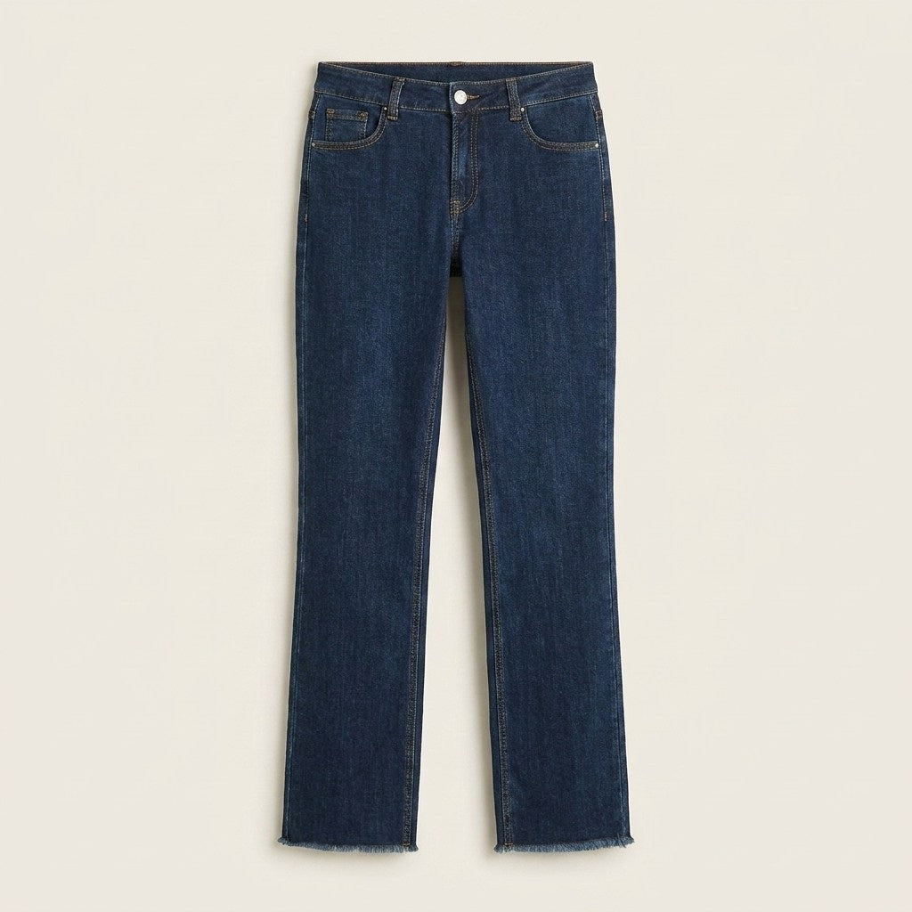 Jeans Azul Corte Semi Flare en plano
