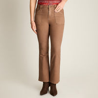 Jeans Taupe Elasticidad Baja Sin Forro Calce Ajustado Tela Denim