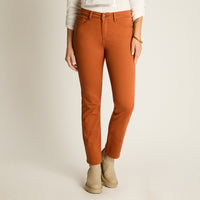 Jeans Terracota Elasticidad Baja Sin Forro Calce Normal Tela Denim