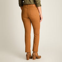 Jeans Mostaza Elasticidad Baja Sin Forro Calce Normal Tela Denim