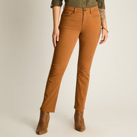 Jeans Mostaza Elasticidad Baja Sin Forro Calce Normal Tela Denim