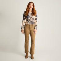 Jeans Camel Elasticidad Media Sin Forro Calce Normal Tela Denim