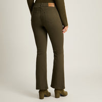 Jeans Verde Elasticidad Media Sin Forro Calce Normal Tela Denim