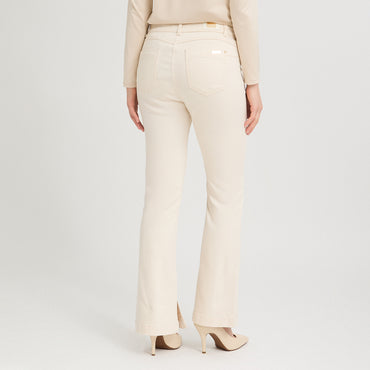 Jeans Flare 3 Botones Amarillo