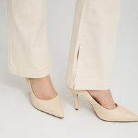 Jeans Flare 3 Botones Amarillo