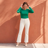 Jeans Flare Beige 