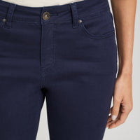 Jeans Flare un Botón Azul