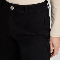 Jeans Culotte un Botón Negro