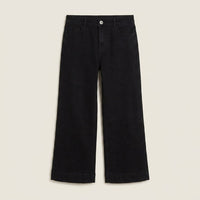 Jeans Culotte un Botón Negro en plano