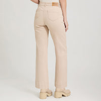 Jeans Culotte un Botón Camel