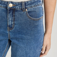 Jeans Wideleg Control de Abdomen Azul