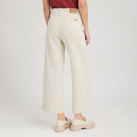 Jeans Culotte un Botón Crudo