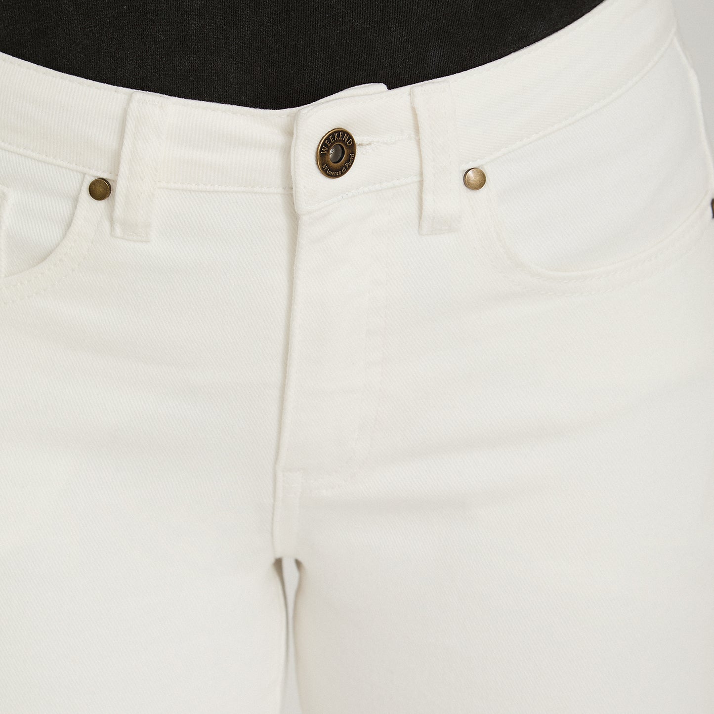 Jeans Culotte un Botón Crudo