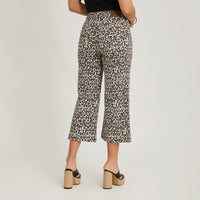 Jeans Culotte un Botón Camel