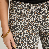 Jeans Culotte un Botón Camel