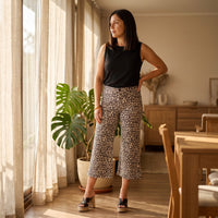 Jeans Culotte un Botón Camel lifestyle