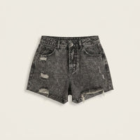 Short mom denim rígido | Acuarela en plano