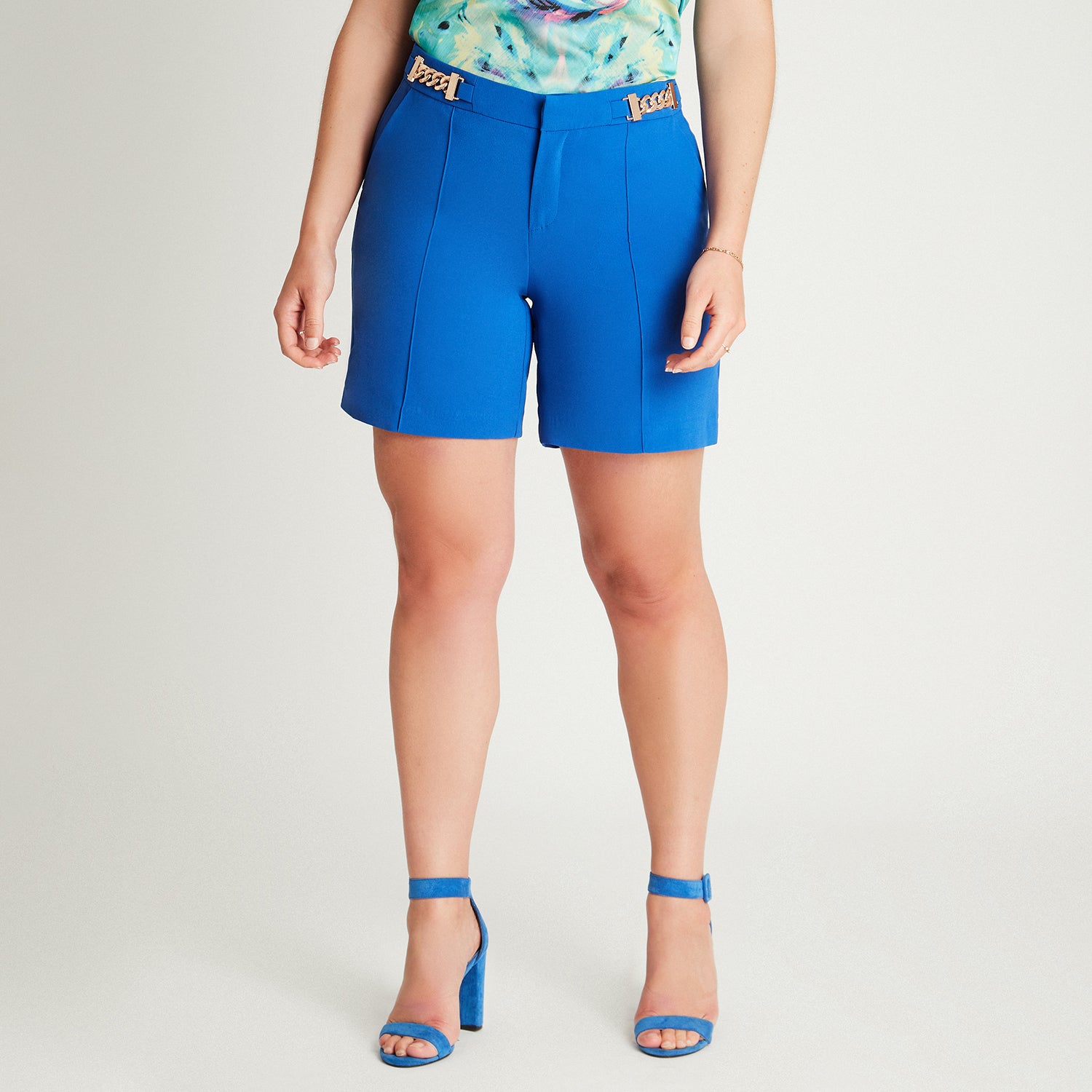 Bermuda Azulino Corta Recta Lorenzo di Pontti