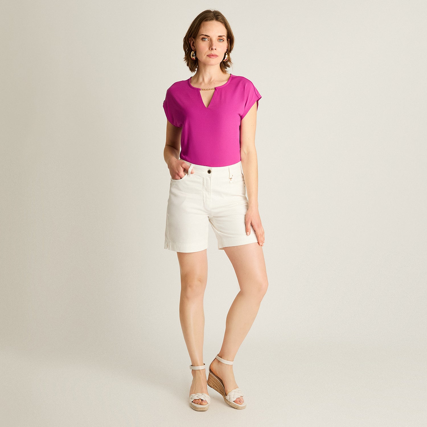 Bermuda Crudo Ajustada