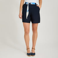 Short con Pañuelo en Cintura Azul