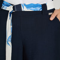 Short con Pañuelo en Cintura Azul