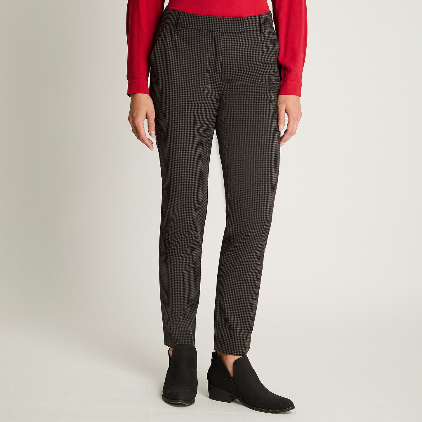 Pantalón Slim Print Negro Curvi