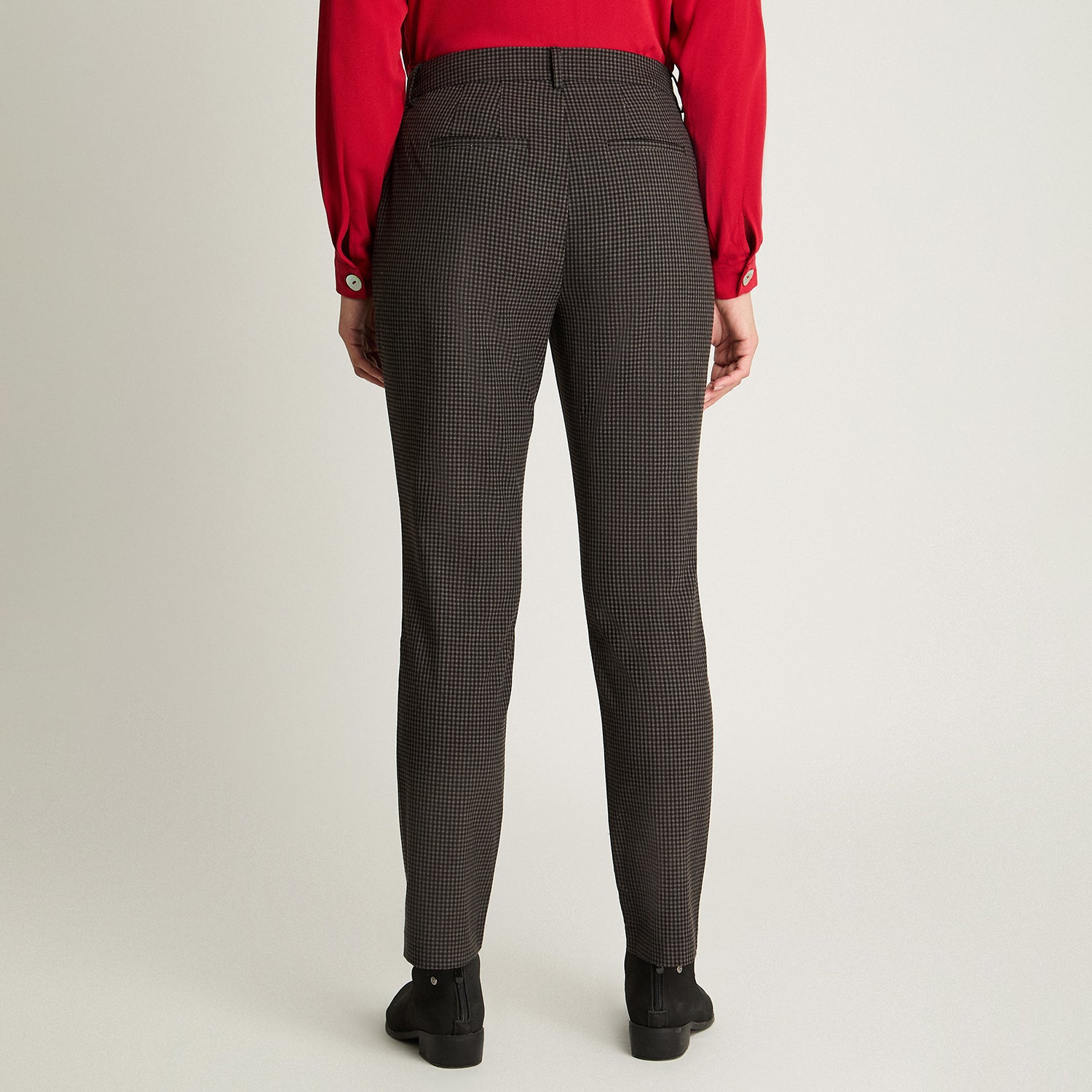 Pantalón Slim Print Negro Curvi