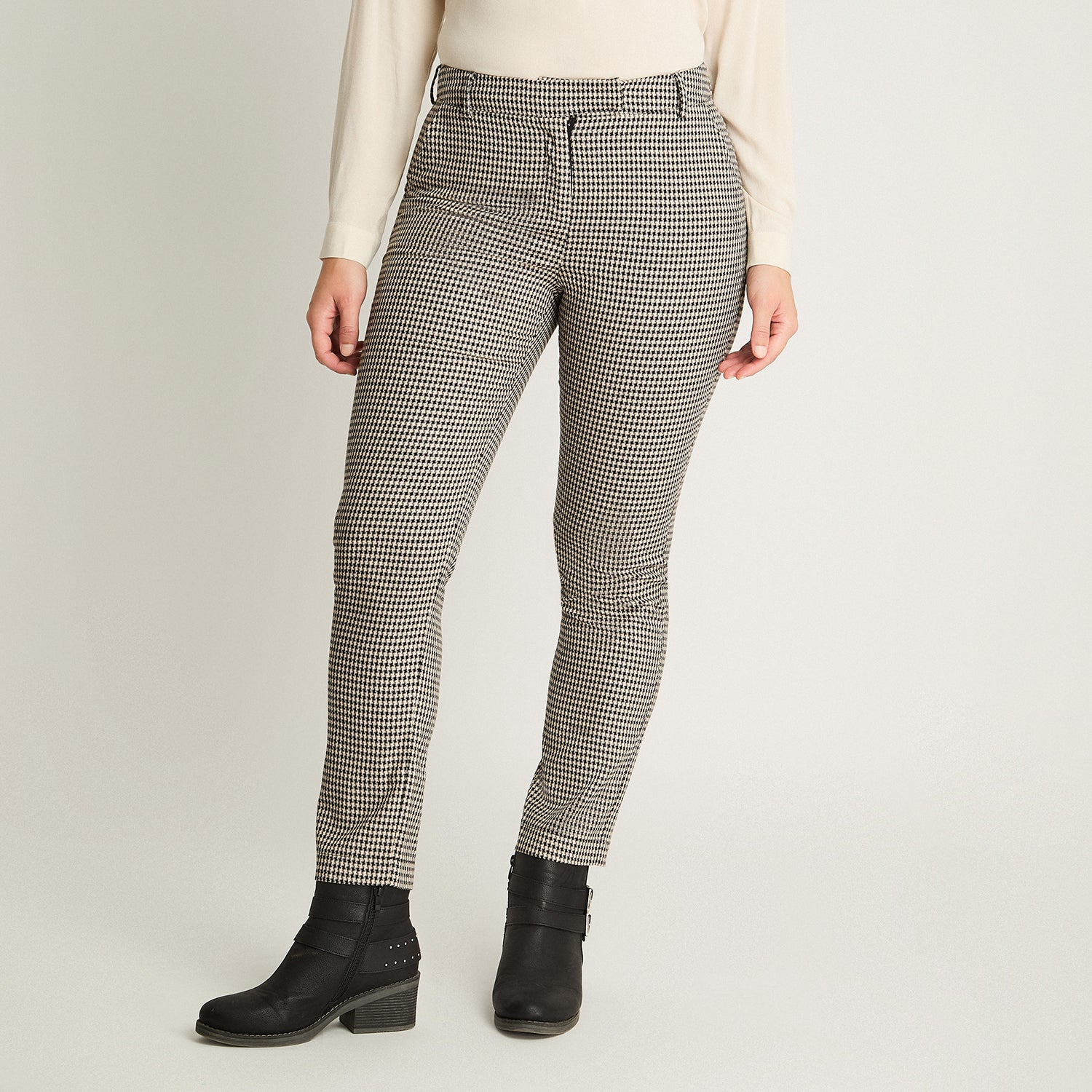 Pantalón Slim Print Crudo Curvi