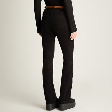 Pantalón De Cotele 5 Bolsillos Con Cinturón Negro