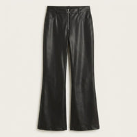 Pantalón Wide Leg Bolsillos Y Cierre Metalico Negro en plano