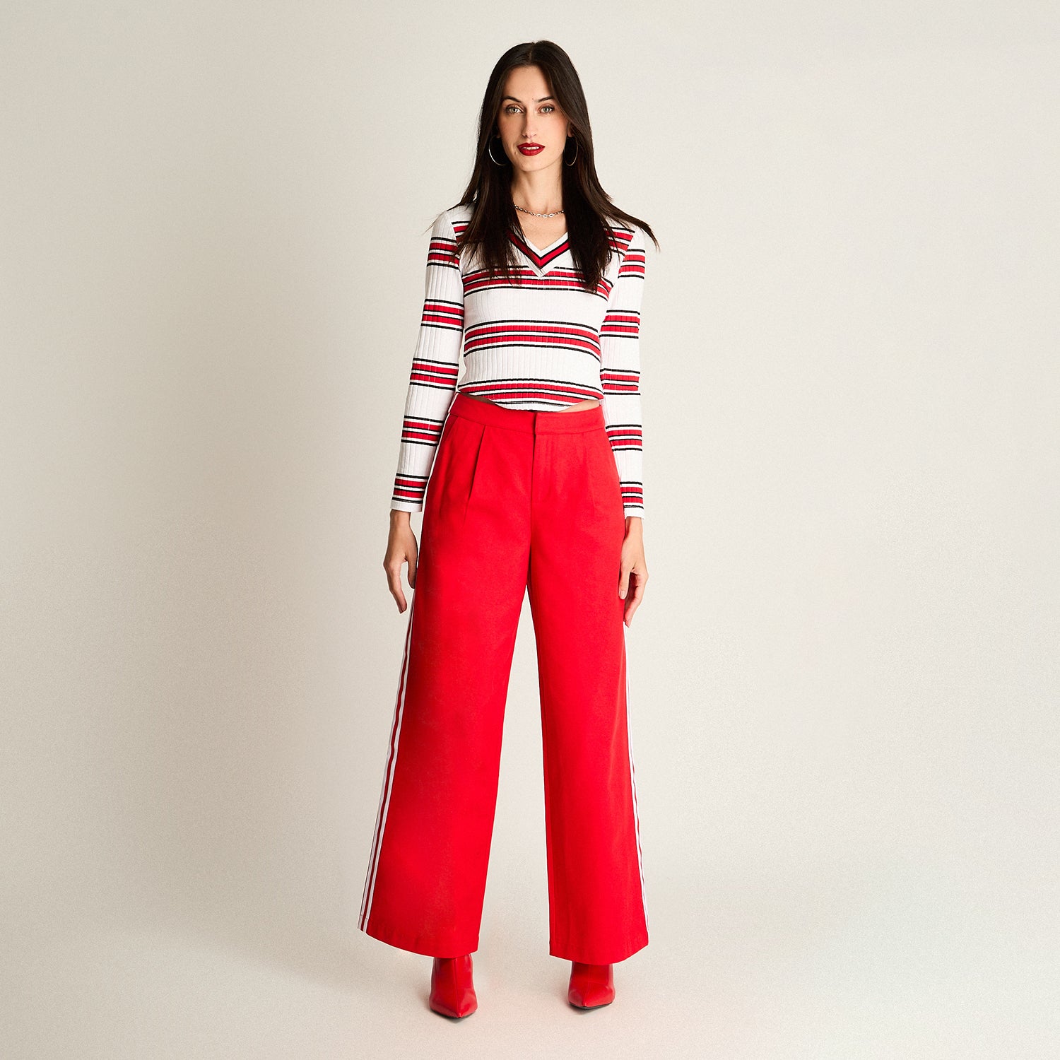 Pantalón Cinta Costado Rojo