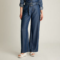 Pantalon Azul Recto con Lazo