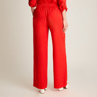 Pantalón Rojo Recto con Lazo