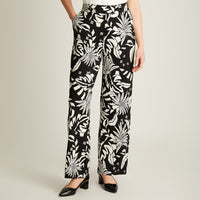 Pantalón Palazzo Casual Crudo Estampado