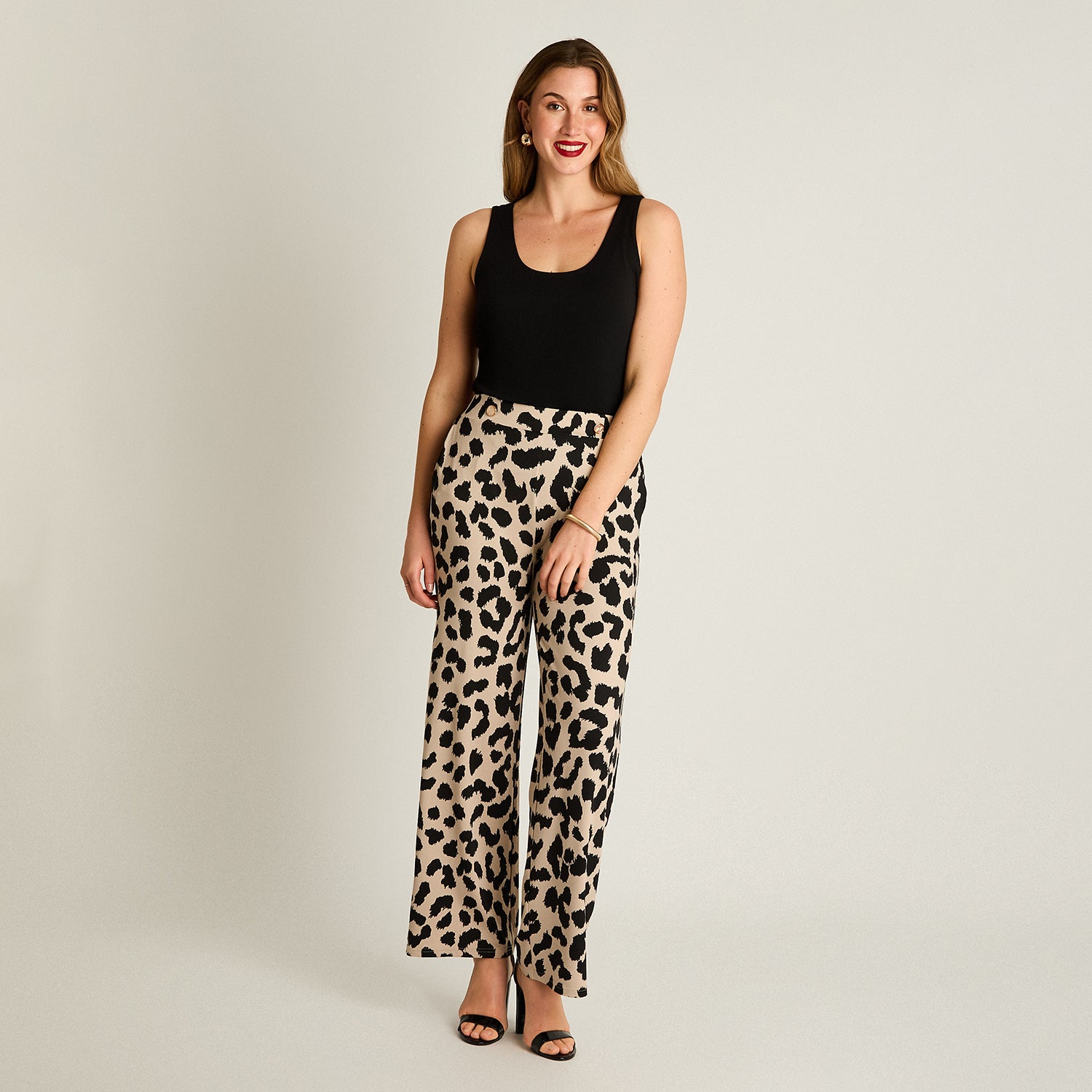 Pantalón Palazzo Casual Arena Animal Print