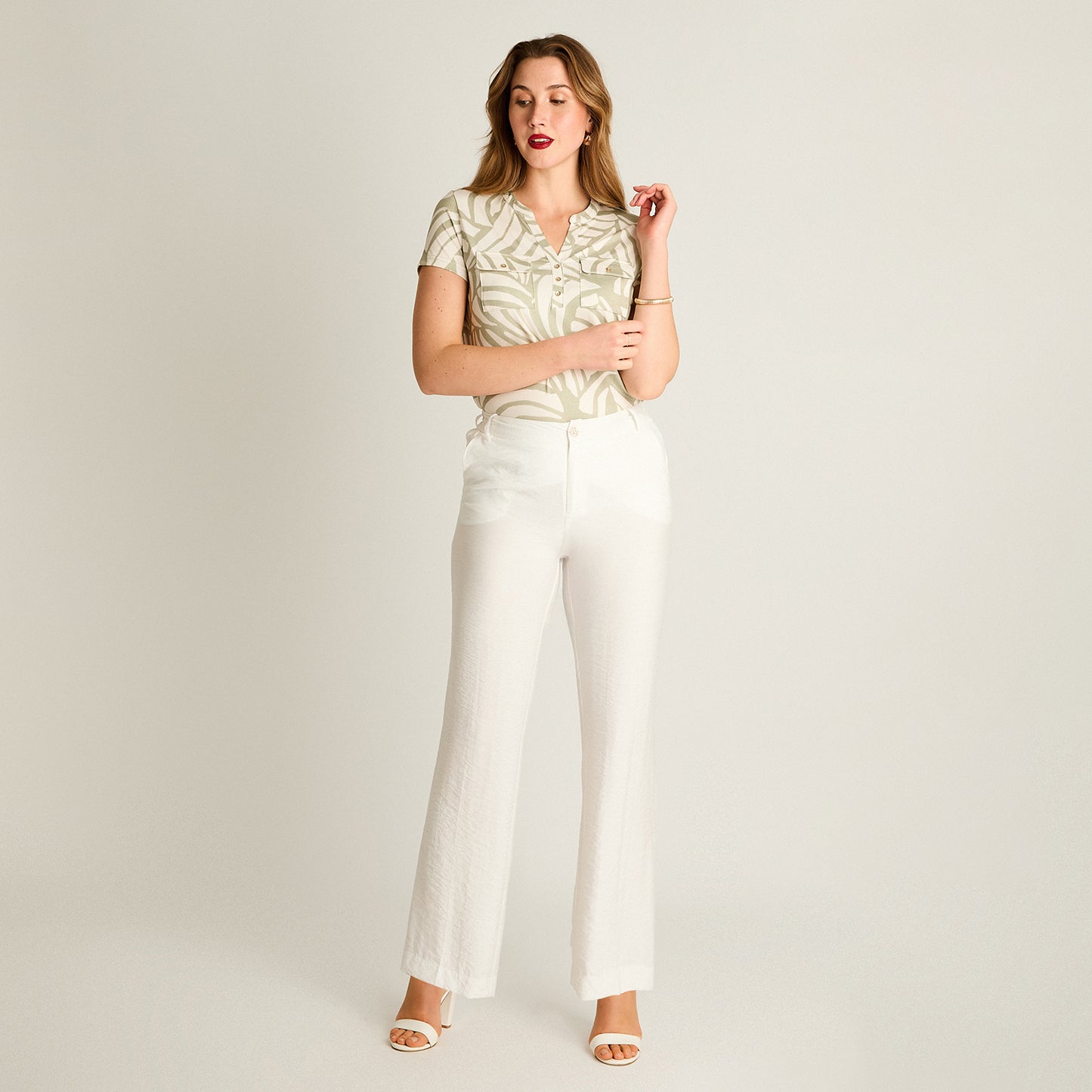 Pantalón Sport Recto Crudo