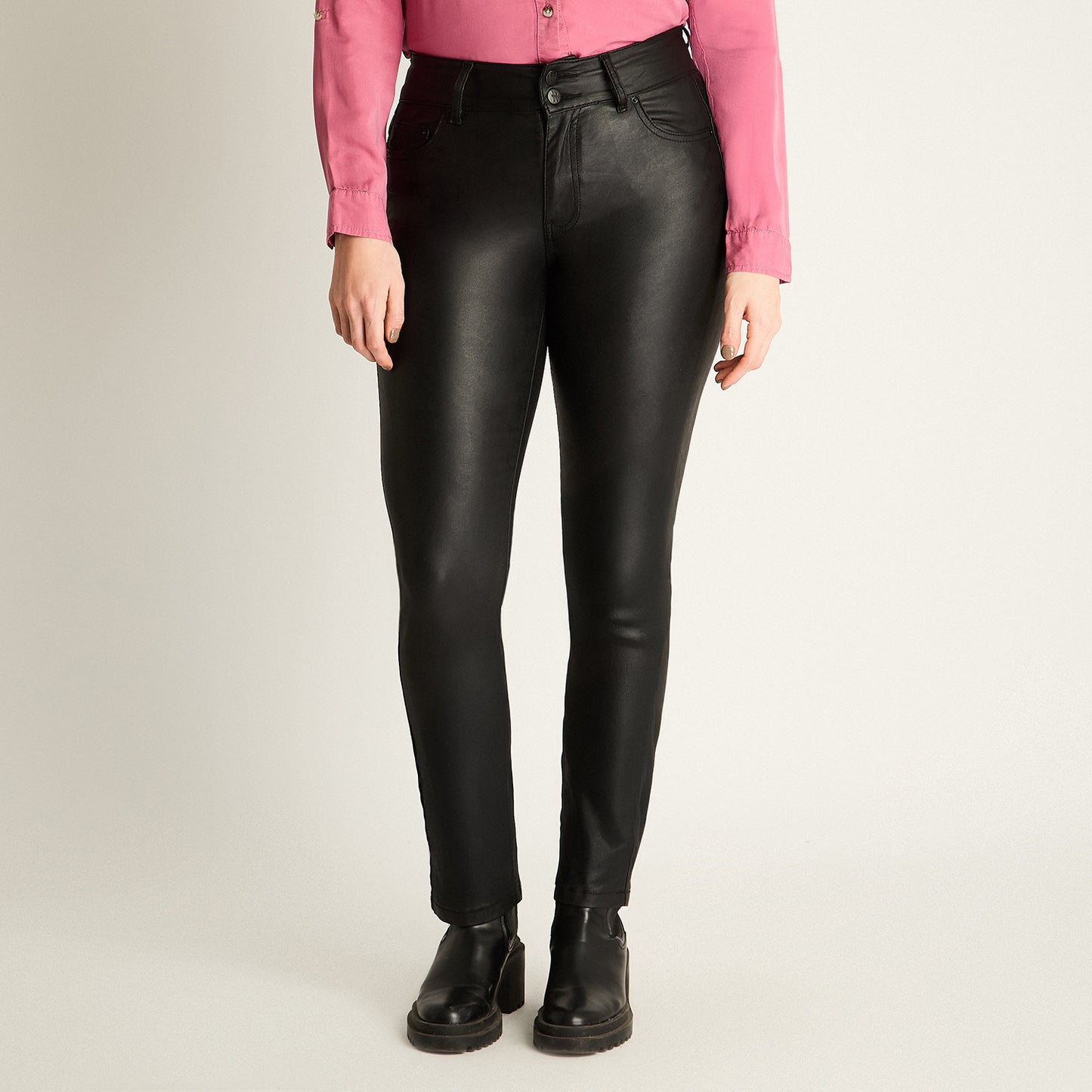 Pantalon Casual Negro Recto