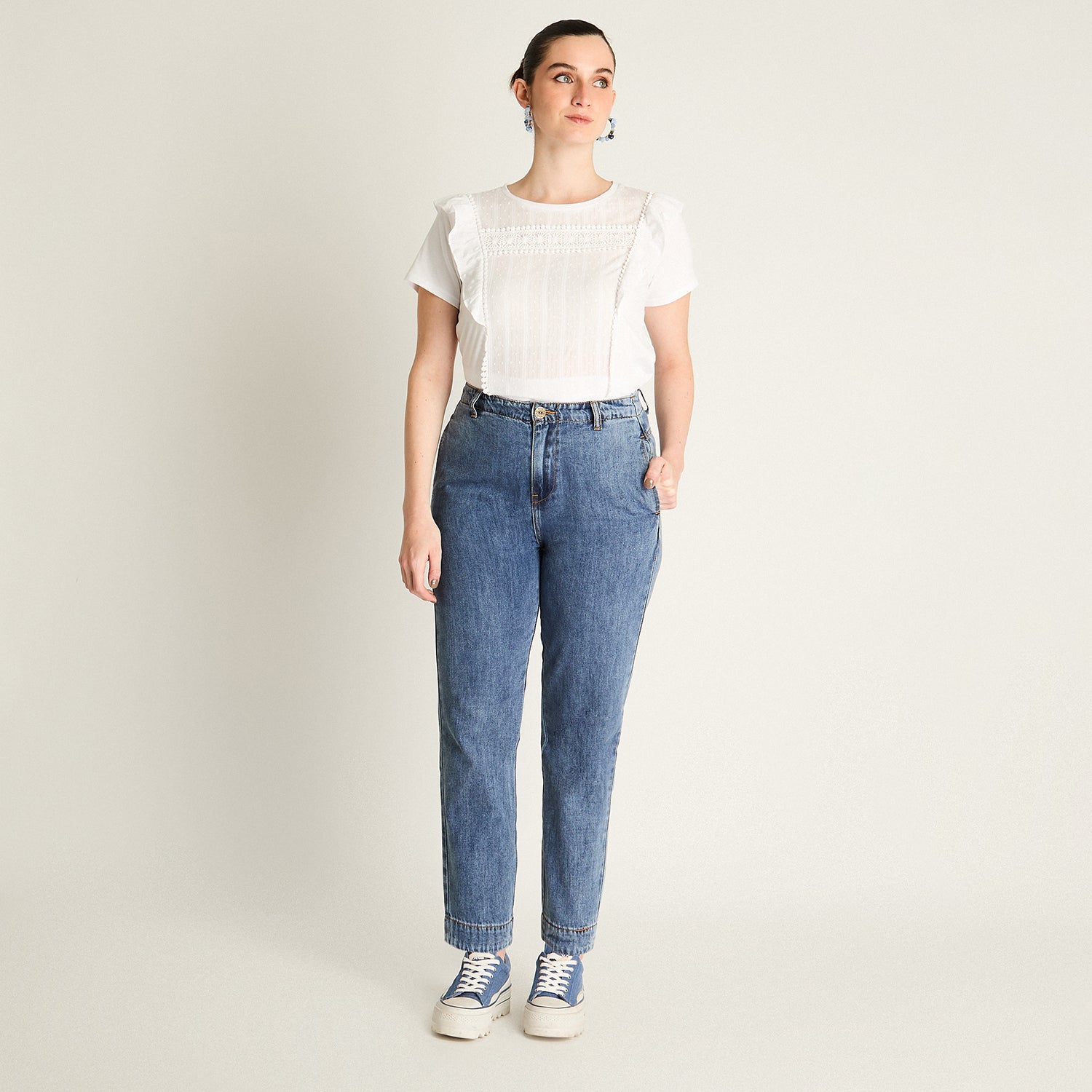 Pantalón Sport Azul de Lyocell